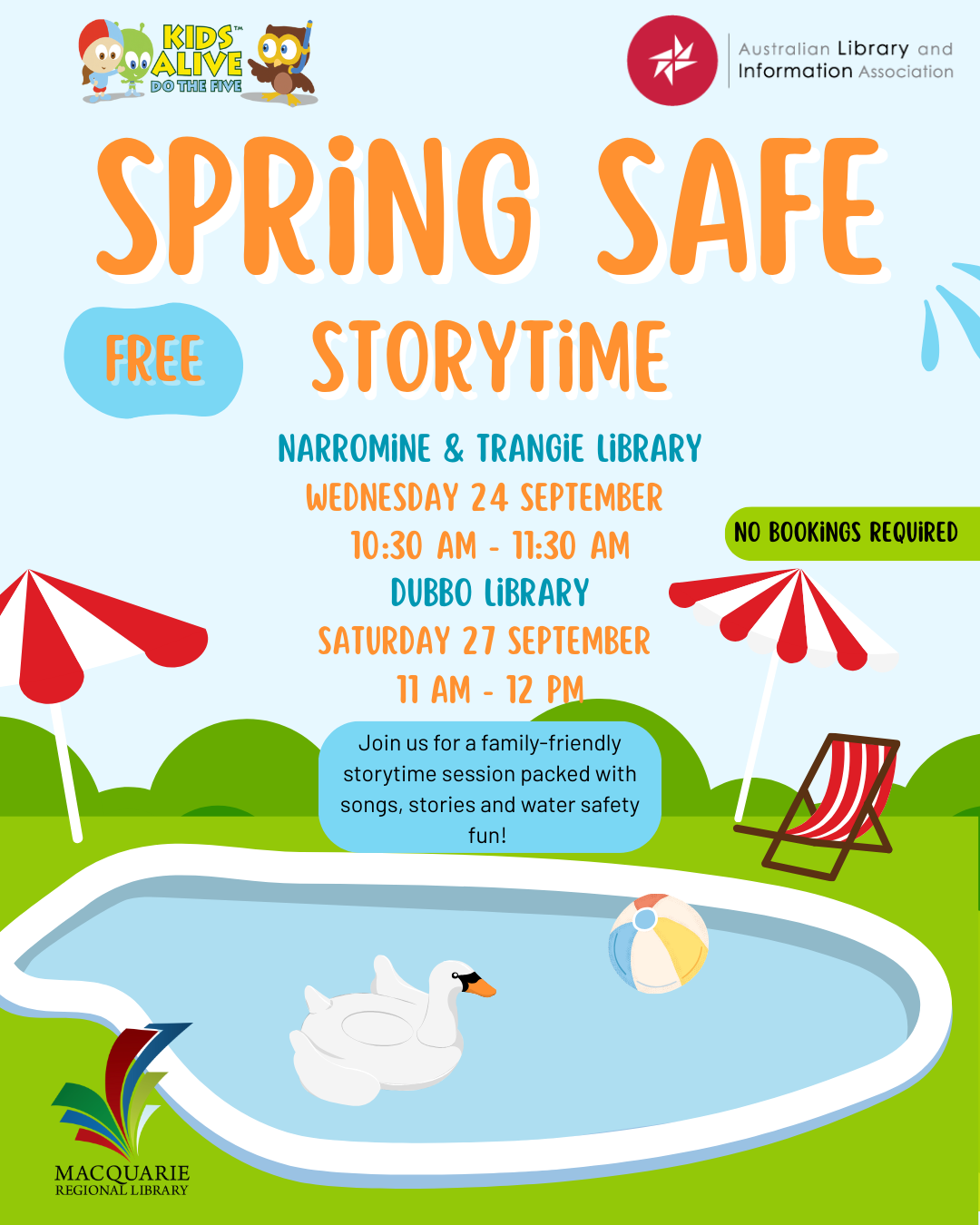 Spring Safe Storytime - Dubbo Library